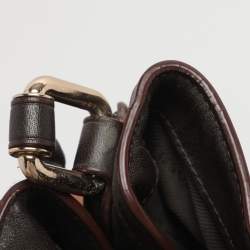 Pre Owned حقيبة كتف كوتش 31 أدوي قماش مميز بيج/بني وجلد