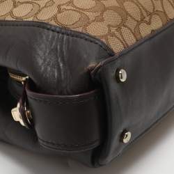 Pre Owned حقيبة كتف كوتش 31 أدوي قماش مميز بيج/بني وجلد