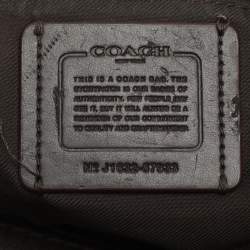 Pre Owned حقيبة كتف كوتش 31 أدوي قماش مميز بيج/بني وجلد