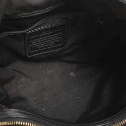 Pre Owned Coach Carlyle Black Leather Shoulder Bag