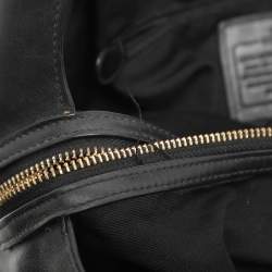 Pre Owned Coach Carlyle Black Leather Shoulder Bag