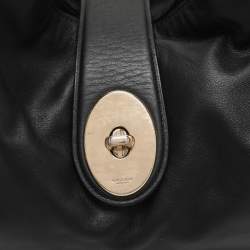 Pre Owned Coach Carlyle Black Leather Shoulder Bag
