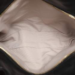 Pre Owned Coach Phoebe Black/Beige Quilted Leather Shoulder Bag