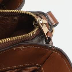 Pre Owned Coach Sage Carryall Beige/Brown Coated Canvas and Leather Satchel