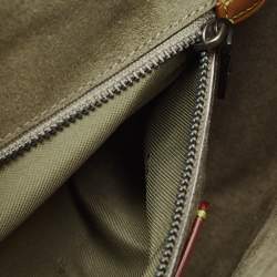 Pre Owned حقيبة كوتش كروس بودي جلد أخضر زيتوني ويلُو سادل