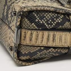 مملوكة مسبقًا Coach Swagger 27 Black Python Embossed Leather Carryall Tote