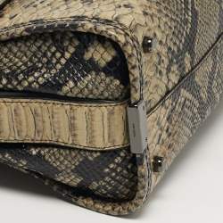 مملوكة مسبقًا Coach Swagger 27 Black Python Embossed Leather Carryall Tote