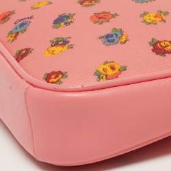 مملوكة مسبقًا Coach Nolita Mini Pink Leather Vintage Rose Print Shoulder Bag