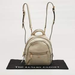 Pre Owned Coach Andi Cream Leather Backpack