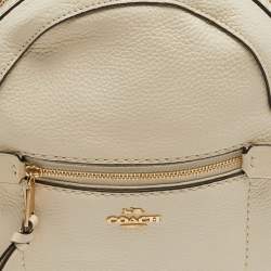 Pre Owned Coach Andi Cream Leather Backpack