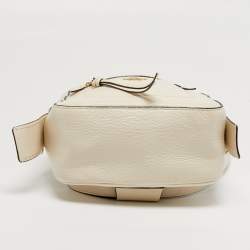 Pre Owned Coach Andi Cream Leather Backpack