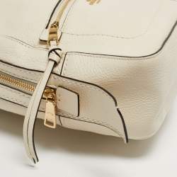 Pre Owned Coach Andi Cream Leather Backpack