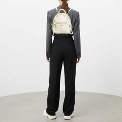 Pre Owned Coach Andi Cream Leather Backpack