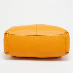 Pre Owned حقيبة كتف كوتش ماديسون فويب جلد صفراء داكنة