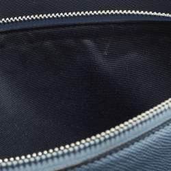 Pre Owned حقيبة يد كوتش تاتوم كاريال كانفاس مقوى شهيـرة زرقاء فاتحة/بيج جلد