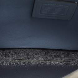 Pre Owned حقيبة يد كوتش تاتوم كاريال كانفاس مقوى شهيـرة زرقاء فاتحة/بيج جلد