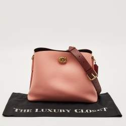 Pre Owned حقيبة دلو جلد وردي كوتش ويلو