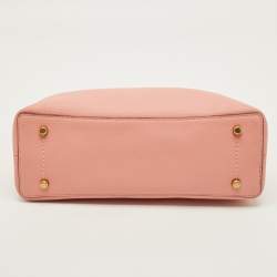 Pre Owned حقيبة دلو جلد وردي كوتش ويلو