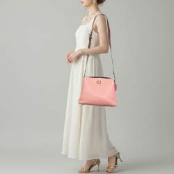 Pre Owned حقيبة دلو جلد وردي كوتش ويلو