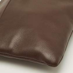 Pre Owned Coach Legacy Turnlock Choco Brown Leather Crossbody Bag