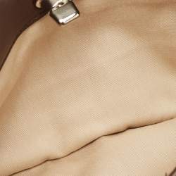 Pre Owned Coach Legacy Turnlock Choco Brown Leather Crossbody Bag