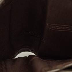 مملوكة مسبقًا Coach Buckle Beige/Brown Signature Fabric and Leather Trifold Wallet