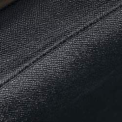 Pre Owned حقيبة يد كوتش جلد بيج/أسود بلونين ويلو