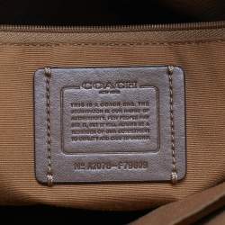 Pre Owned Coach Gallery Beige Signature Coated Canvas Tote