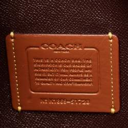 مملوكة مسبقًا حقيبة يد كوتش تشارلي جلد محفور بشعار أسود