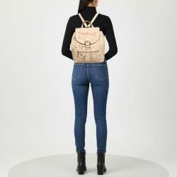 Pre Owned حقيبة ظهر كوتش كلور جلد كريمي جين ميشيل باسكيات