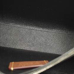 Pre Owned Coach Mollie 25 Black Croc Embossed Leather Tote