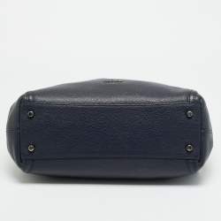 Pre Owned حقيبة كتف كوتشي ايدي قفل دوار جلد أزرق كحلي