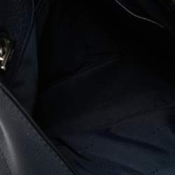 Pre Owned حقيبة كتف كوتشي ايدي قفل دوار جلد أزرق كحلي