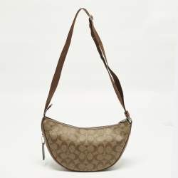 مملوكة مسبقًا Coach Pace Beige/Brown Signature Coated Canvas and Leather Crossbody Bag