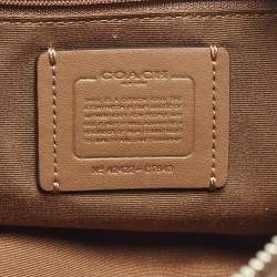 مملوكة مسبقًا Coach Pace Beige/Brown Signature Coated Canvas and Leather Crossbody Bag