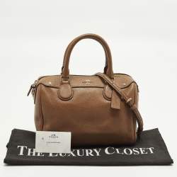 Pre Owned حقيبة ساتشل كوتش "بينيت" جلد بني صغيرة