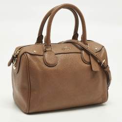 Pre Owned حقيبة ساتشل كوتش "بينيت" جلد بني صغيرة