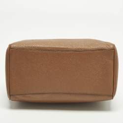 Pre Owned حقيبة ساتشل كوتش "بينيت" جلد بني صغيرة