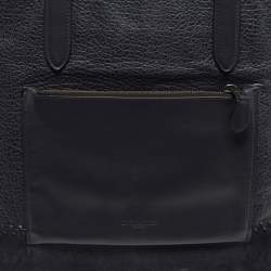 Pre Owned حقيبة يد كوتش متروبوليتان ناعمة جلد حبيبي أزرق منتصف الليل ومخمل