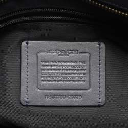 Pre Owned حقيبة يد كوتش متروبوليتان ناعمة جلد حبيبي أزرق منتصف الليل ومخمل