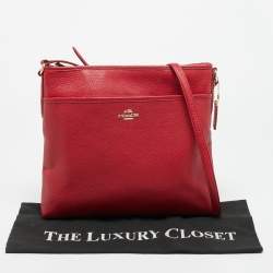 Pre Owned حقيبة يد كروس من كوتش جلد أحمر
