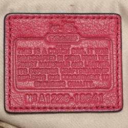 مملوكة مسبقًا حقيبة كوتش ماديسون ليندسي جلد حمراء