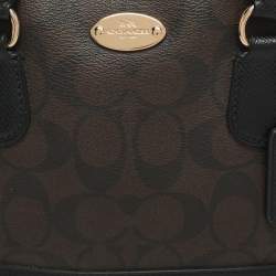 مملوكة مسبقًا حقيبة كوتش \"كورا دوم\" كانفاس مقوى شهير وبني وجلد ساتشيل