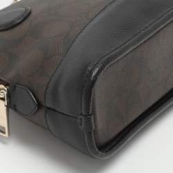 مملوكة مسبقًا حقيبة كوتش \"كورا دوم\" كانفاس مقوى شهير وبني وجلد ساتشيل