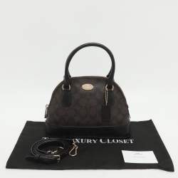 مملوكة مسبقًا Coach Cora Dome Brown Signature Coated Canvas and Leather Satchel