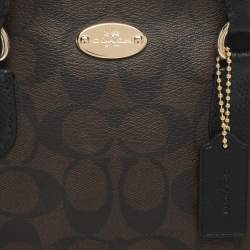 مملوكة مسبقًا Coach Cora Dome Brown Signature Coated Canvas and Leather Satchel