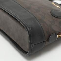 مملوكة مسبقًا Coach Cora Dome Brown Signature Coated Canvas and Leather Satchel