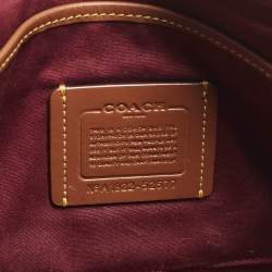 Pre Owned Coach Sutton Off White/Brown Signature Coated Canvas and Leather Crossbody Bag