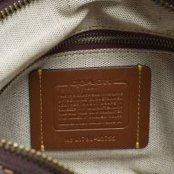 Pre Owned Coach Rogue 1941 Grey/Burgundy Leather and Suede Tote