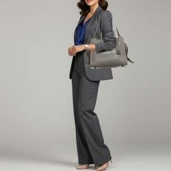 Pre Owned Coach Rogue 1941 Grey/Burgundy Leather and Suede Tote